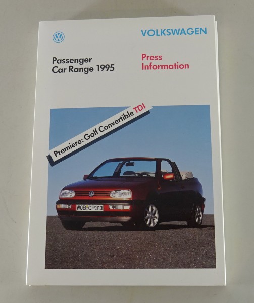 Press kit VW Golf 3 / III incl. GTI + VR6 / Syncro, Corrado etc. - 3/1995
