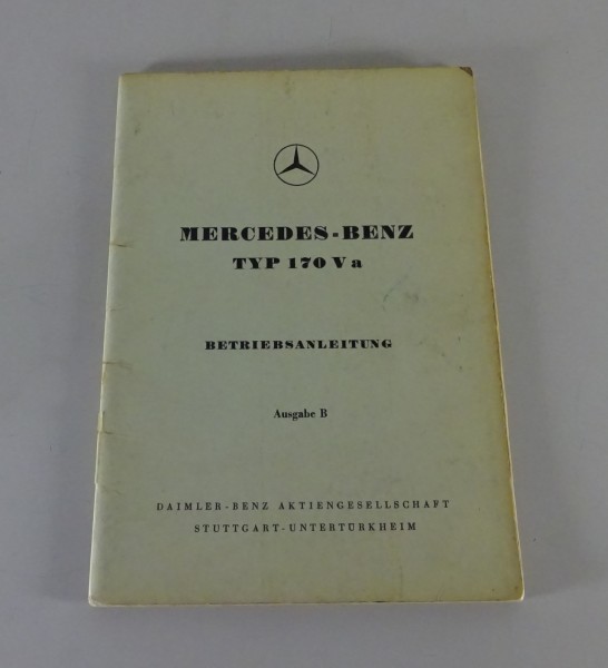 Betriebsanleitung / Handbuch Mercedes-Benz 170 Va W136 Stand 10/1950, Ausgabe B
