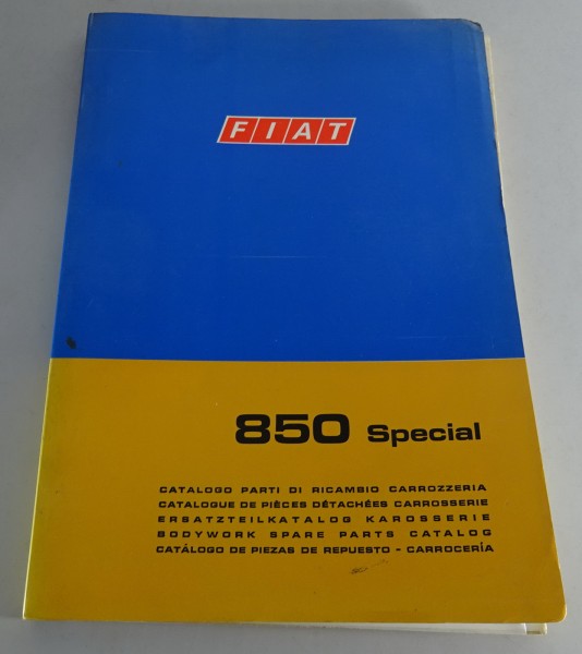 Teilekatalog / Parts Catalog Fiat 850 special Karosserie Stand 09/1969