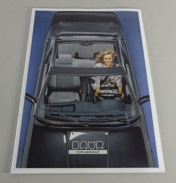 Prospekt / Broschüre BMW E30 Baur Cabrio Stand ca.1986/87