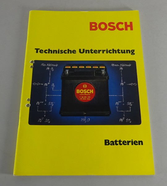 Technische Unterrichtung Bosch Batterien / Bleiakkumulatoren Stand 02/1974