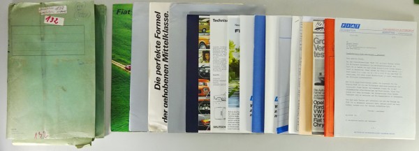 Literaturkonvolut Fiat 132 - Prospekte, Verkäuferunterlagen etc. Stand 1970er