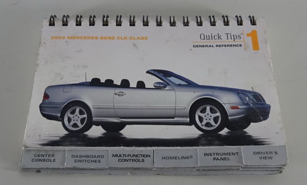 Owner´s Manual / Quick Tip Mercedes-Benz CLK W208 from 2002