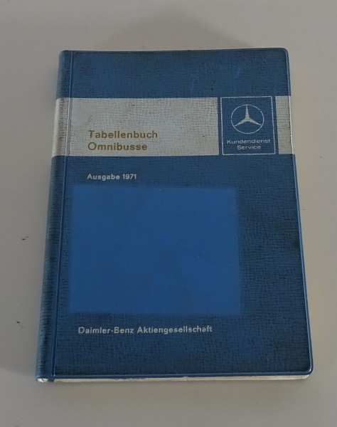 Tabellenbuch techn. Daten Mercedes Benz Busse Omnibusse O 302 305 317, 01/1971