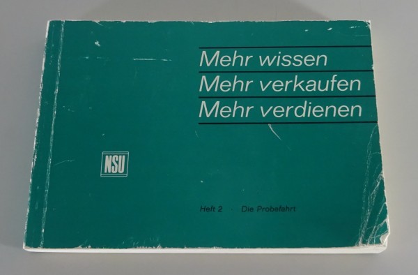 Verkäuferhandbuch NSU 1200 - Die Probefahrt Ausgabe 1967