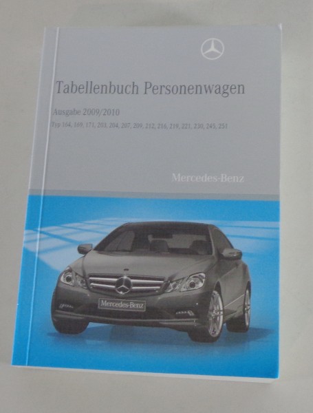 Tabellenbuch Mercedes Benz W 164 169 171 203 204 207 209 212 216 219 221 230 245