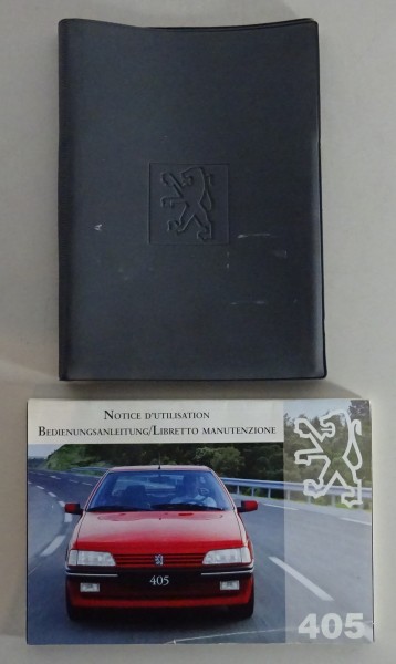 Bordmappe mit Betriebsanleitung / Handbuch Peugeot 405 Stand 08/1993