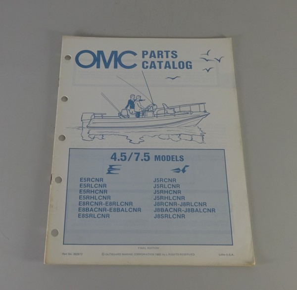 Teilekatalog OMC Johnson / Evinrude 4.5 / 7.5 PS Models Stand 1982