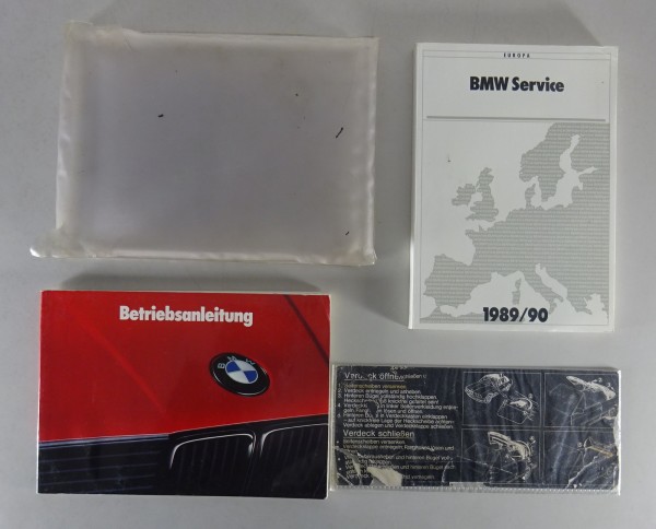 Bordmappe + Betriebsanleitung BMW 3er E30 316 318 320 325i + Cabrio von 08/1988