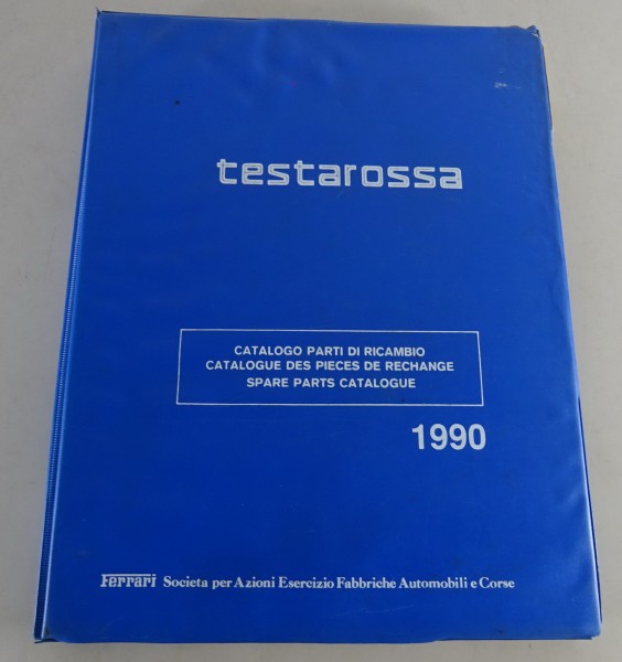 Teilekatalog / Spare Parts List Ferrari Testarossa Stand 03/1990