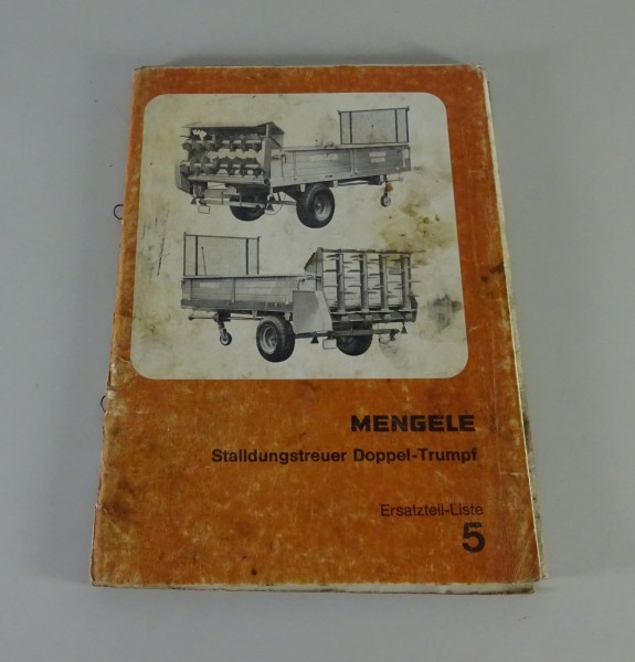 Teilekatalog / Ersatzteilliste Mengele Stalldungstreuer Doppel-Trumpf von 4/1978