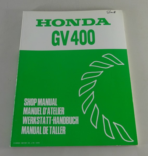 Werkstatthandbuch / Workshop Manual / Honda Generator GV 400 Stand 1979