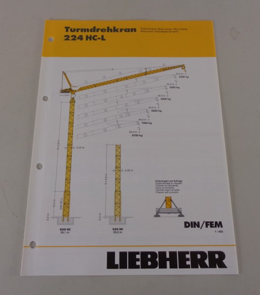 Datenblatt / Technische Beschreibung Liebherr Turmdrehkran 224 HC-L von 03/2004