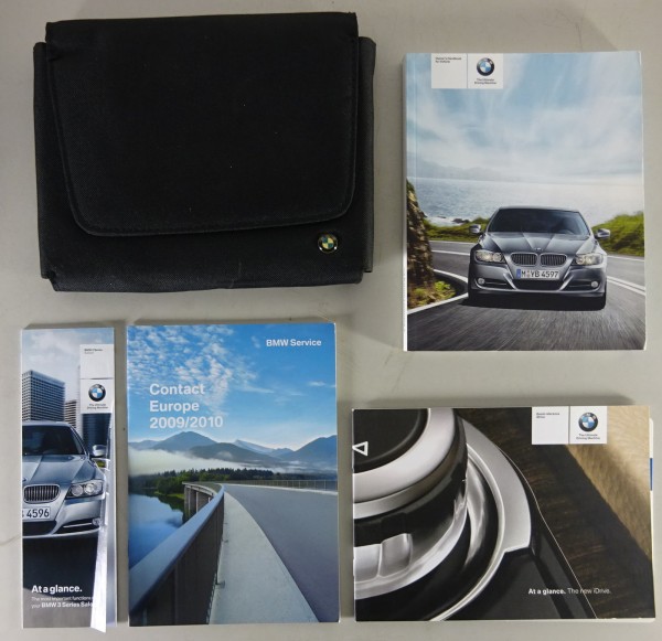 Owner's Manual + Wallet BMW 3-Series E90 Saloon / Touring 316i-335d /usw 02/2009