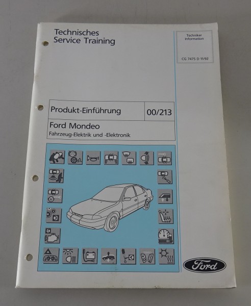 Technische Information Produkt Einführung Fahrzeug Elektrik Ford Mondeo, 11/1992