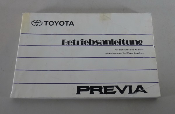 Betriebsanleitung / Handbuch Toyota Previa von 1994
