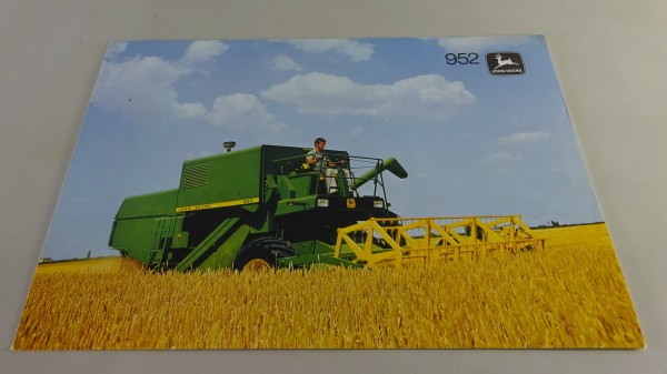 Faltprospekt / Broschüre John Deere - Mähdrescher 952 Stand 09/1980