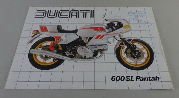 Prospektblatt / Broschüre Ducati Pantah 600 SL Sportmotorrad