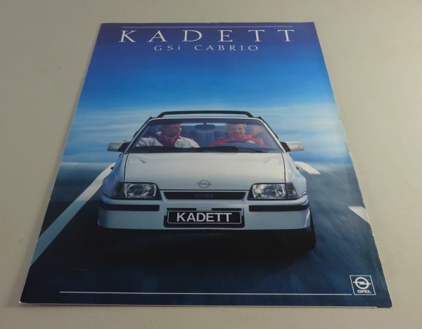 Faltprospekt / Prospekt Opel Kadett E GSi Cabrio + Datenblatt Stand 03/1987