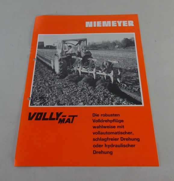 Prospektblatt Niemeyer Volly-Mat Volldrehpflug 2- und 3- furchig Stand 04/1975
