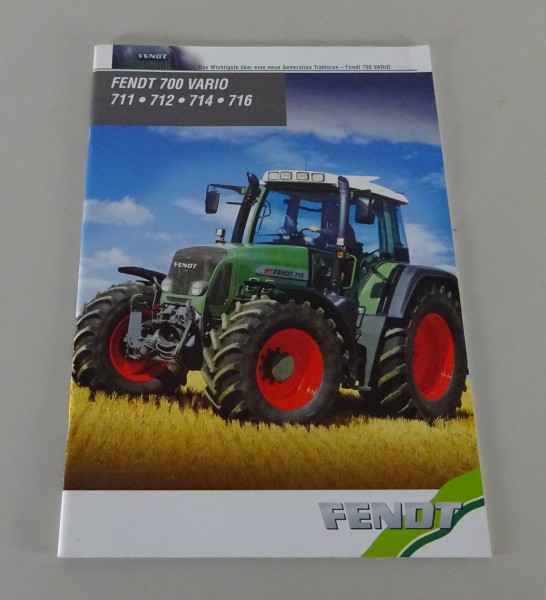 Prospekt / Broschüre Fendt 700 Vario 711 / 712 / 714 / 716 Stand 10/2003