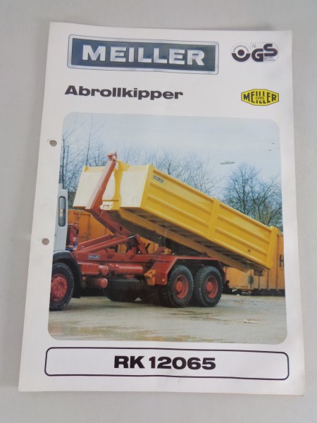 Prospekt / Broschüre Meiller Abrollkipper RK 12065