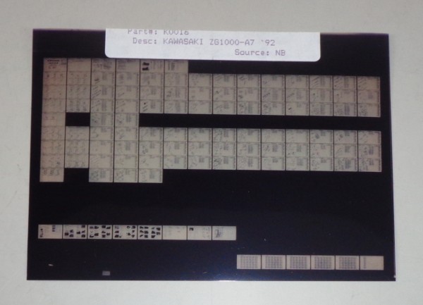 Microfich Ersatzteilkatalog Kawasaki ZG1000 A7 Model 1992 Stand 91