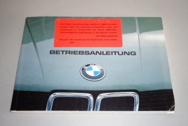 Betriebsanleitung BMW 5er E28 518 / 520i / 252i / 528i von 9/1981