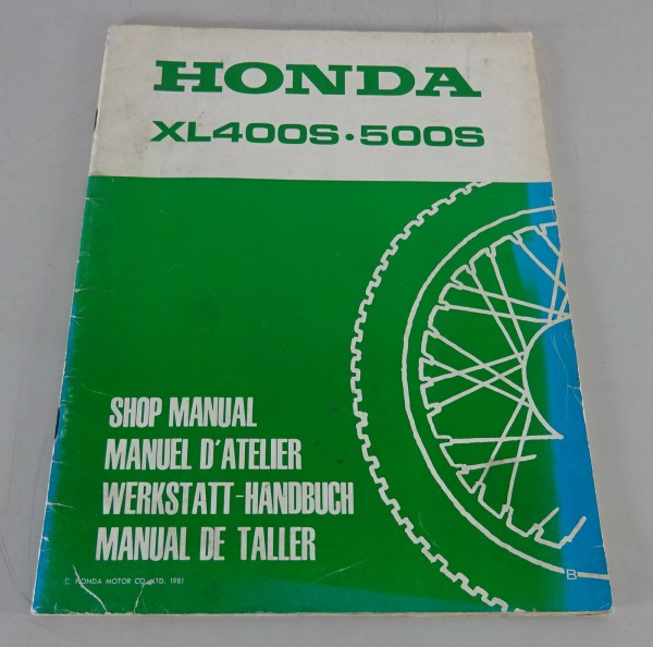 Werkstatthandbuch Ergänzung / Manual Supplement Honda XL 400 S / 500 S von 1981