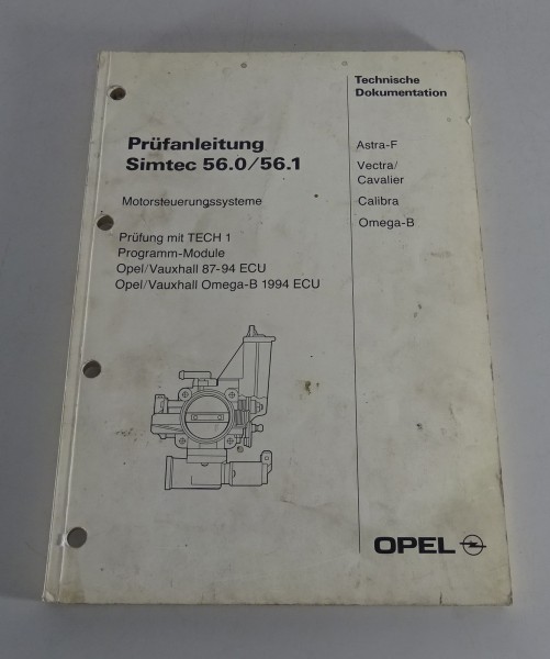 Werkstatthandbuch Prüfanleitung Opel Astra F, Vectra A, Calibra, Omega B Simtec