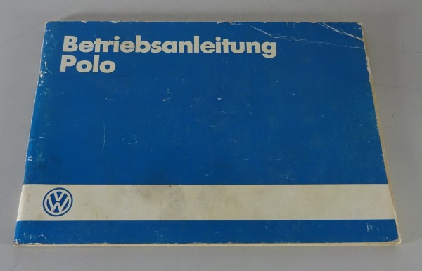 Betriebsanleitung Handbuch VW Polo Typ 86c Steilheck von 01/1985