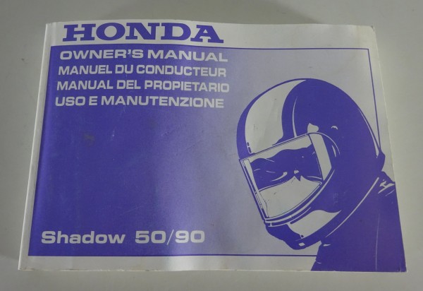 Betriebsanleitung / Handbuch / Owner´s Manual Honda Shadow 50/90 Stand 1997