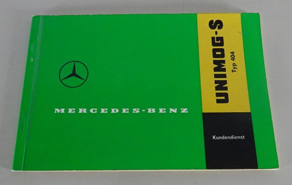 Scheckheft / Wartungsheft Blanko Mercedes Benz Unimog S Typ 404 Stand 01/1962