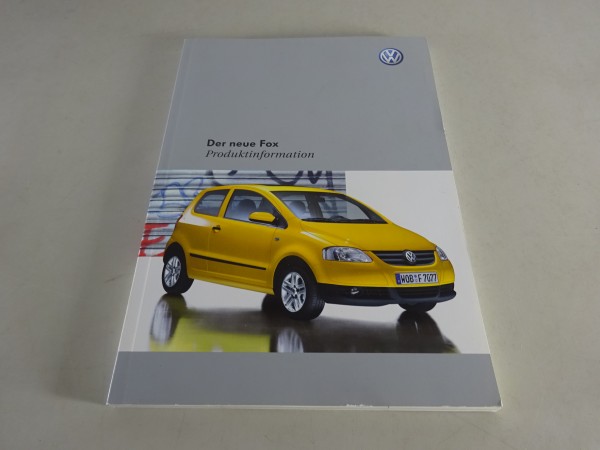 Produktinformation / Verkäufertaschenbuch VW Fox Stand 03/2005