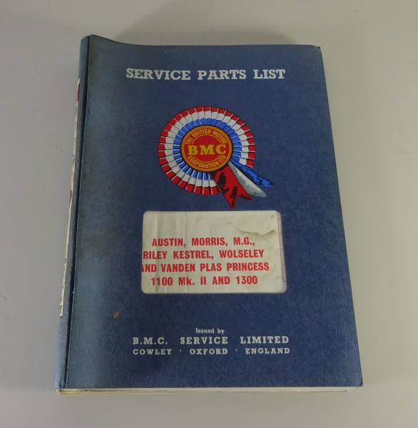 Teilekatalog / Parts List BMC ADO16 Austin / Morris 1100 + 1300 Mechanic '1968