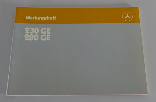 Scheckheft Mercedes-Benz G-Modell W460 230 GE / 280 GE BLANKO Stand 07/1986