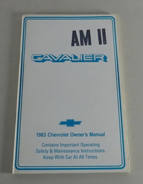 Owner´s Manual / Handbook Chevrolet Cavalier Stand 1983