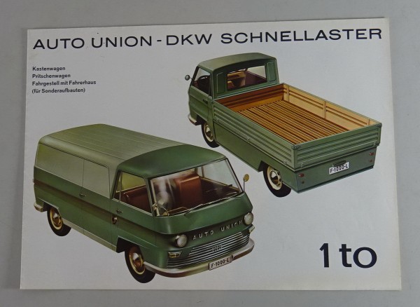 Prospekt / Broschüre DKW F1000 L Imosa Schnellaster von ca. 1963