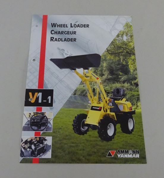 Prospektblatt / Broschüre Yanmar Radlader V1-1 Stand 03/1994