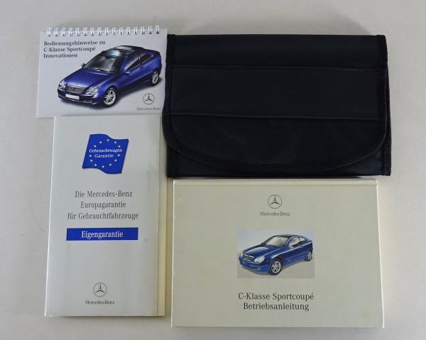 Bordmappe + Betriebsanleitung Mercedes C-Klasse CL203 Sportcoupé von 04/2001