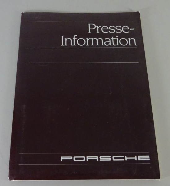 Pressemappe + Pressefotos Porsche 911 Carrera / 911 Turbo / 928 S / 924 / 944