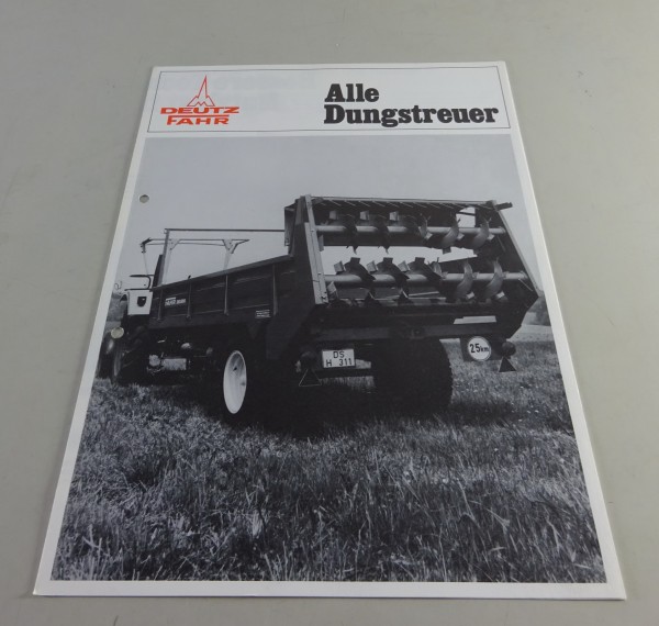 Prospekt / Faltprospekt Deutz-Fahr alle Dungstreuer Stand 03/1979