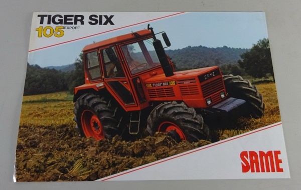 Prospektblatt / Datenblatt Same Tiger Six 150 Export Schlepper Stand 06/1980