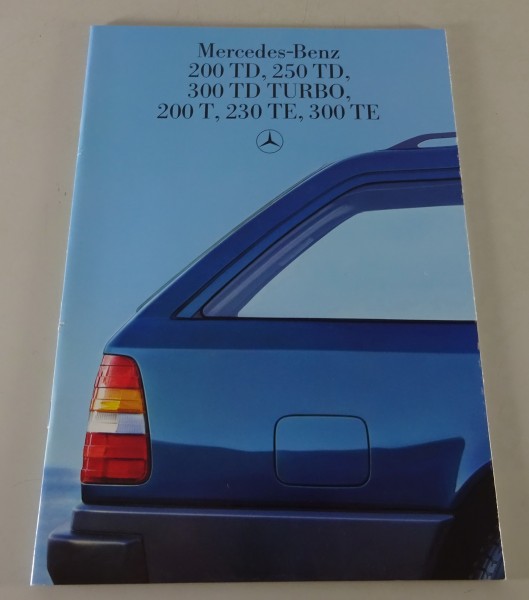 Prospekt Mercedes-Benz S124 T-Modell MOPF 0 Benzin & Diesel Stand 10/1985