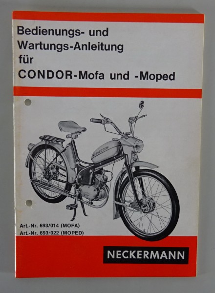 Betriebsanleitung / Handbuch Neckermann Condor Mofa & Moped von 04/1968