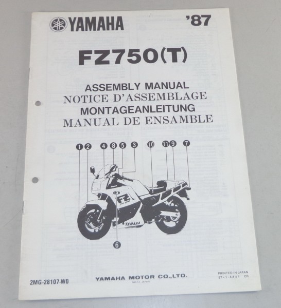 Montageanleitung / Set Up Manual Yamaha FZ 750 (T) Stand 1987