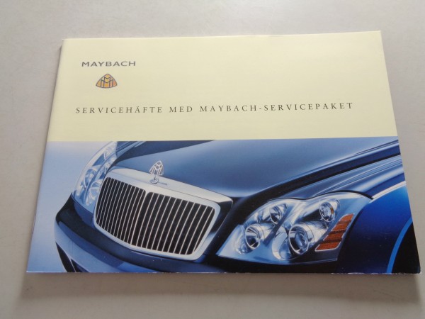 Scheckheft Maybach 57 + 62 + 57 S + 62 S Stand 08/2002 auf Schwedisch