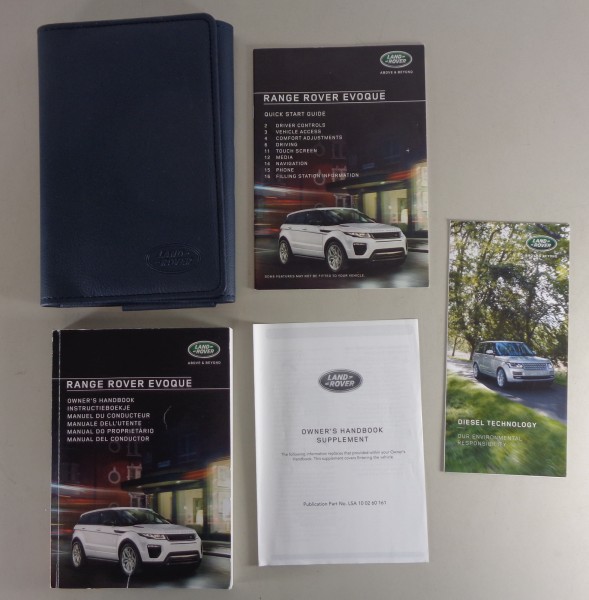 Wallet + Owner's manual / Hnadbook Range Rover Evoque Typ L 538 from 2015