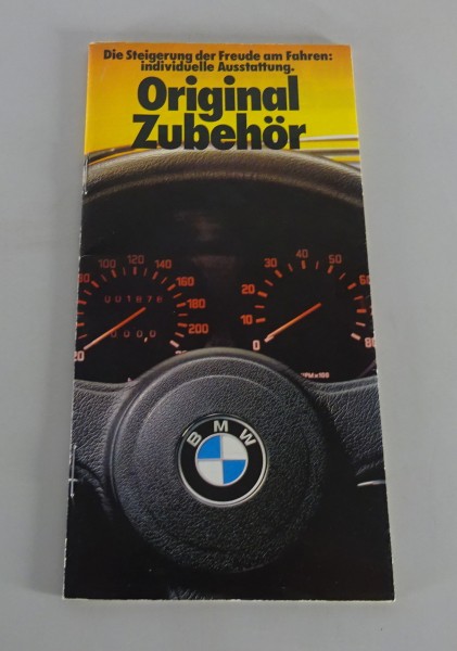 Prospekt / Broschüre BMW Original Zubehör Stand 10/1978