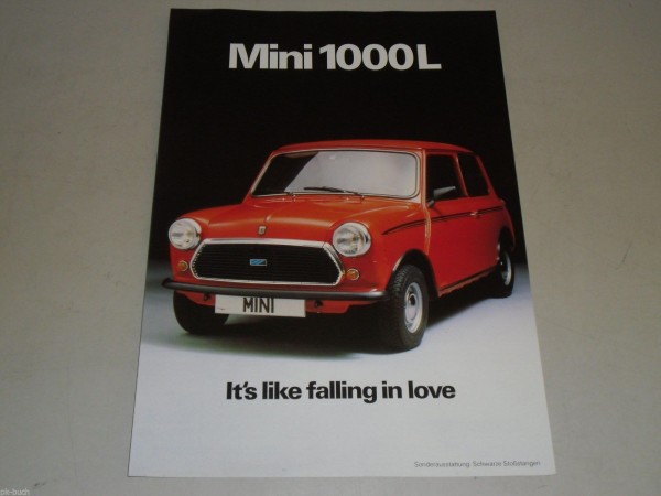 Leyland Auto Werbung Prospekt Prospektblatt Mini 1000 L, Stand 01/1981